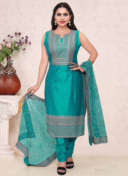 N F CHURIDAR 33 Designer Fancy Festive Wear Latest Readymade Salwar Suit Collecion N F C 711 RAMA